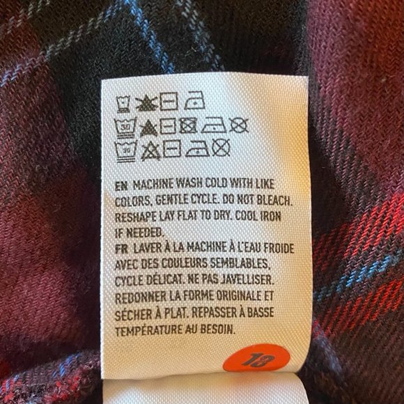 American Eagle Amazingly Soft Red Plaid Flannel Button Down Shirt Size XS #1621 - Picture 9 of 10